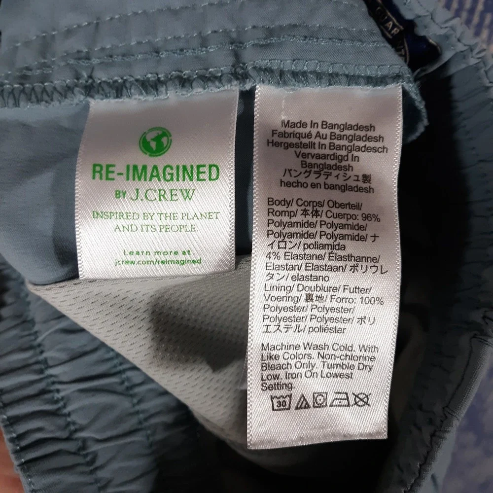 J.CREW Shorts Mens Medium Athletic Elastic Waist Pull On Polyamide Blend